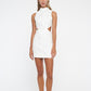 B&A Aria Cut Out Linen Dress Chalk