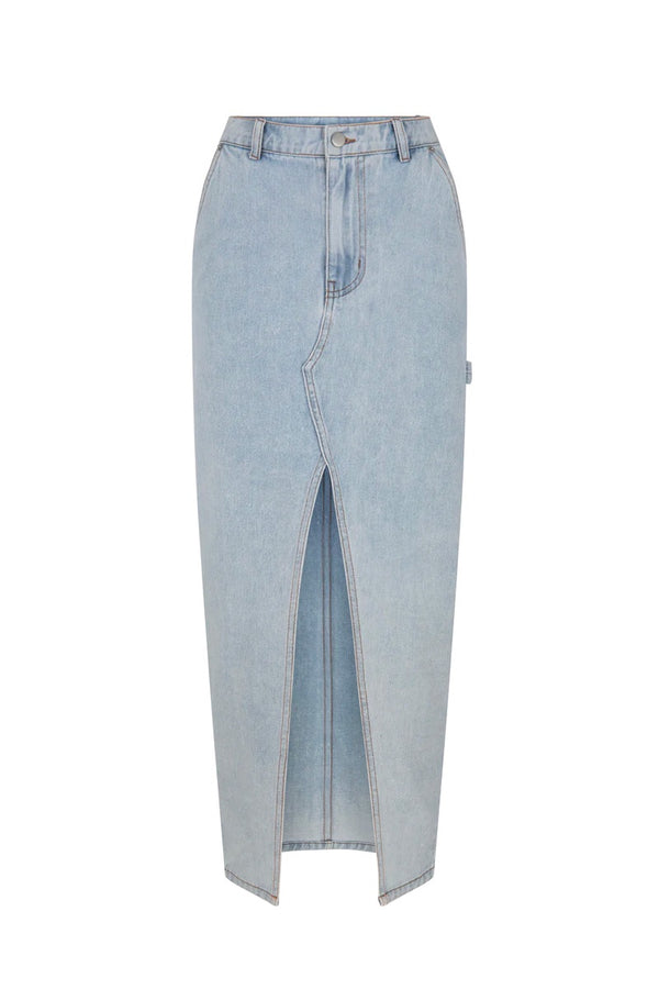 Araminta James Good Days Denim Skirt Washed Blue