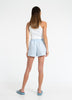 Woman in Bow and Arrow Devin Elasticated Short Pastel Blue