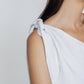 SamaCollective white linen top womens one sholder top by tegan 