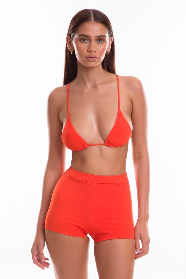 Bow and Arrow TJ Swim Brandi Shorts Blood Orange