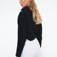 Woman in Bow and Arrow The Label Anja Wrap Top - Black