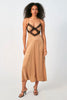 Bow and Arrow Sovere GEMINI MIDI DRESS BRUSHED GOLD