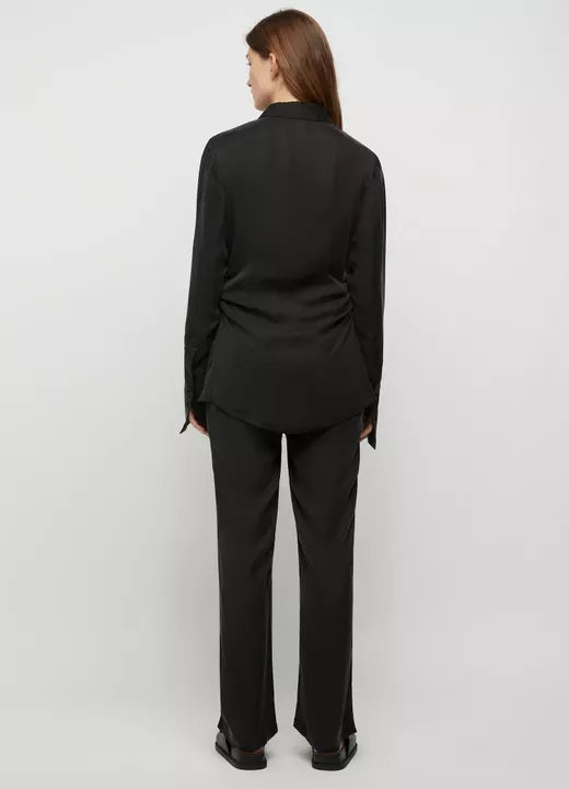 Perle 100% Cupro Straight Trouser - Midnight