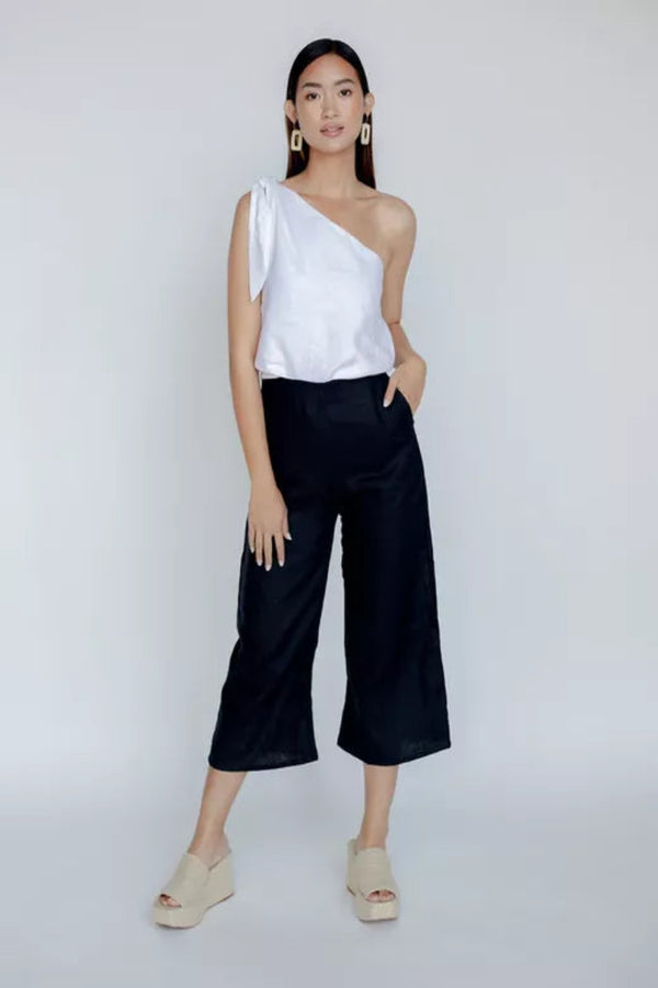 Sama Collective By Tegan Black Linen Pants