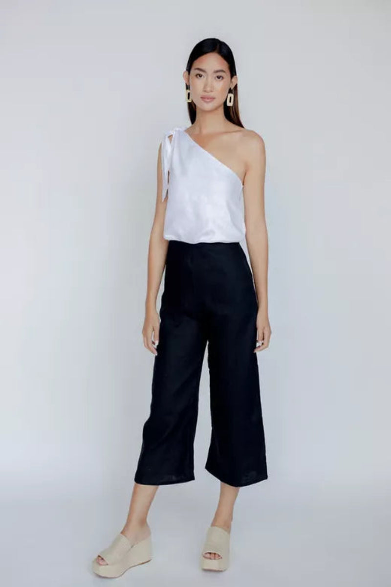 Sama Collective By Tegan Black Linen Pants