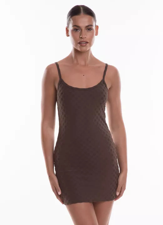 Addison Mini Dress - Chocolate