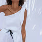 sama collective by tegan white linen shorts